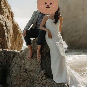 ALLOVER LACE TANK SHEATH WEDDING DRESS
WG3916